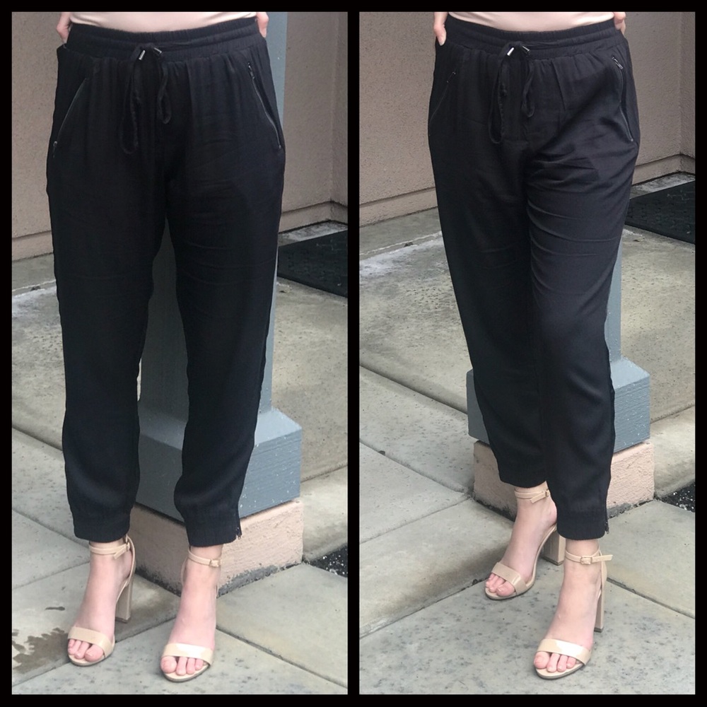 LAST‼️Lizzie Pocketed Joggers-Black - Picture 7 of 8